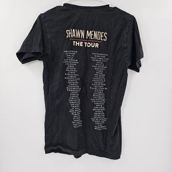 Shawn Mendes the tour tshirt black rose tee band - Picture 2 of 3